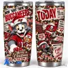 Tampa Bay Buccaneers Tom and Jerry Christmas Personalized Stainless Steel Tumbler