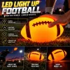 LED Light Up Football Glow in the Dark Night Game Sports Ball