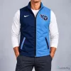 Tennessee Titans NFL Football Team Logo Sleeveless Zip-Up Vest