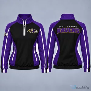 Baltimore Ravens NFL Football Team Quarter-Zip Pullover Jacket