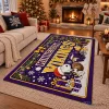 Minnesota Vikings Snoopy Christmas Holiday Area Rug