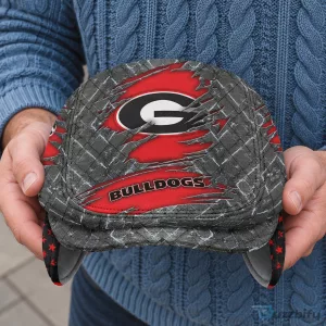 Georgia Bulldogs NCAA Flat Cap with Foldable Ear Flaps
