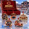 Chicago Bears NFL Christmas Keepsake Set 5 Acrylic Ornaments