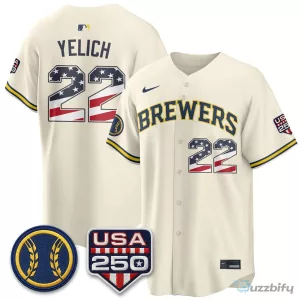 Christian Yelich Fourth of July Jersey for Milwaukee Brewers Supporters