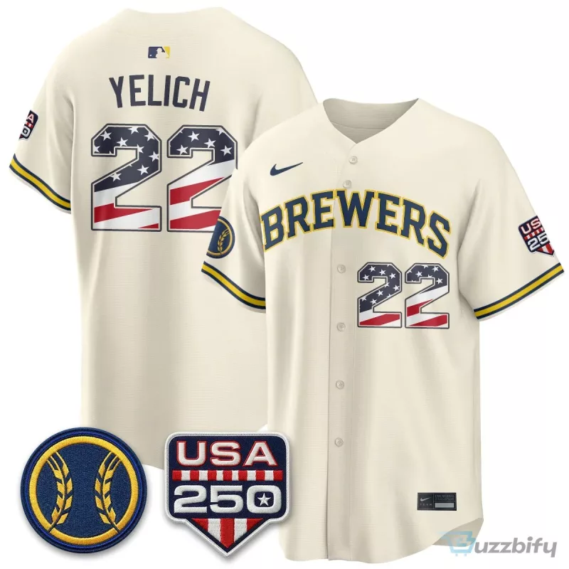 Christian Yelich Fourth of July Jersey for Milwaukee Brewers Supporters