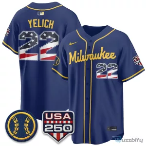 Christian Yelich Fourth of July Jersey for Milwaukee Brewers Supporters