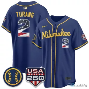 Christian Yelich Fourth of July Jersey for Milwaukee Brewers Supporters