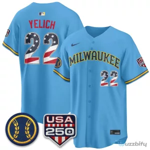 Christian Yelich Fourth of July Jersey for Milwaukee Brewers Supporters