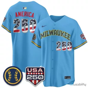 Christian Yelich Fourth of July Jersey for Milwaukee Brewers Supporters