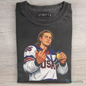 USA Hockey Hero Graphic Tee featuring Jack Hughes