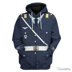World War II West German Luftwaffe Wachbataillon Gefreiter Costume Hoodie