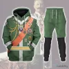 Kaiser Wilhelm II Imperial German Uniform Historical Cosplay Hoodie and Pants Set