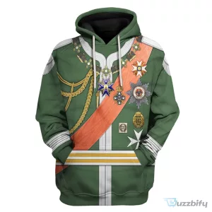 Kaiser Wilhelm II Imperial German Uniform Historical Cosplay Hoodie and Pants Set