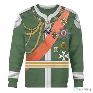 Kaiser Wilhelm II Imperial German Uniform Historical Cosplay Hoodie and Pants Set