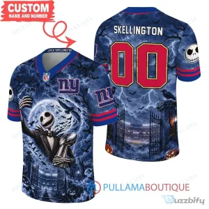 New York Giants Jack Skellington Super Bowl Champions Football Jersey