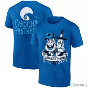 Carolina Panthers Midnight Mayor Halloween Black Graphic T-Shirt