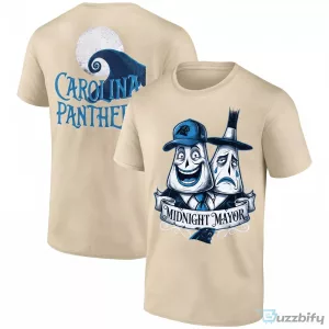 Carolina Panthers Midnight Mayor Halloween Black Graphic T-Shirt