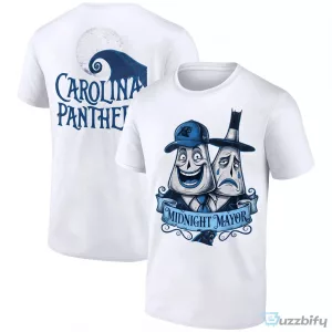 Carolina Panthers Midnight Mayor Halloween Black Graphic T-Shirt