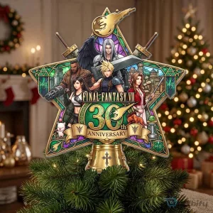 Final Fantasy VII 30th Anniversary Christmas Tree Topper Ornament