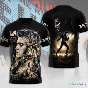 Elvis Presley The King of Rock and Roll Graceland Concert Black T-Shirt
