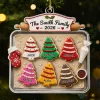 Personalized Christmas Tree Cookies Family Name Holiday Ornament