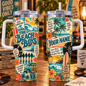 The Beach Boys Personalized Stainless Steel Tumbler with Handle