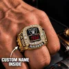 Las Vegas Raiders National Football League Championship Ring with Custom Engraving