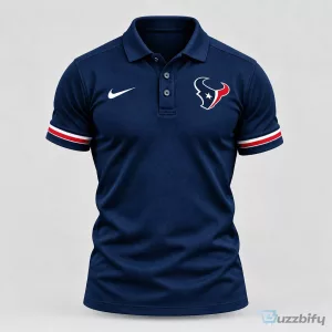 Houston Texans NFL Football Team Navy Blue Performance Polo Shirt
