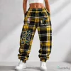 Utah Jazz NBA Plaid Custom Name Fleece Jogger Pants