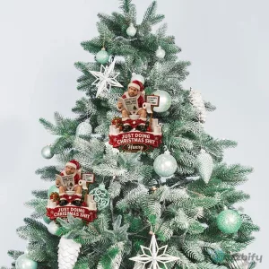 Personalized Just Doing Christmas Shit Santa Claus Tree Topper Decoration