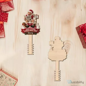 Personalized Just Doing Christmas Shit Santa Claus Tree Topper Decoration