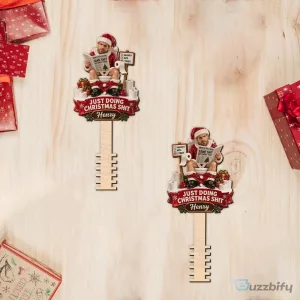Personalized Just Doing Christmas Shit Santa Claus Tree Topper Decoration