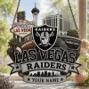 Las Vegas Raiders NFL Stained Glass Window Suncatcher