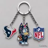 Houston Texans Bluey National Football League Triple Charm Keychain