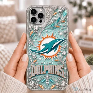 Miami Dolphins Football Team Rhinestone Phone Case