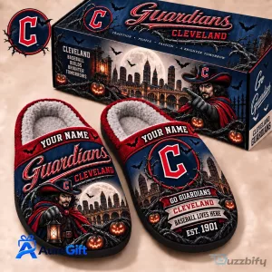 Cleveland Guardians Halloween Baseball Slippers Personalized Gift