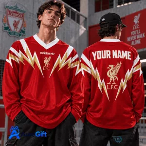 Liverpool Football Club Personalized Red Long Sleeve Soccer Jersey
