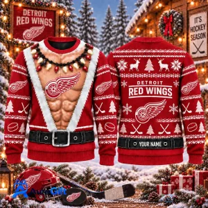 Detroit Red Wings Christmas Kickoff Personalized Ugly Sweater
