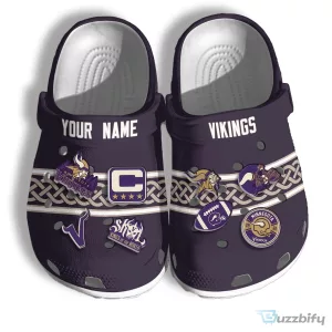 Minnesota Vikings NFL Football Team Custom Clogs