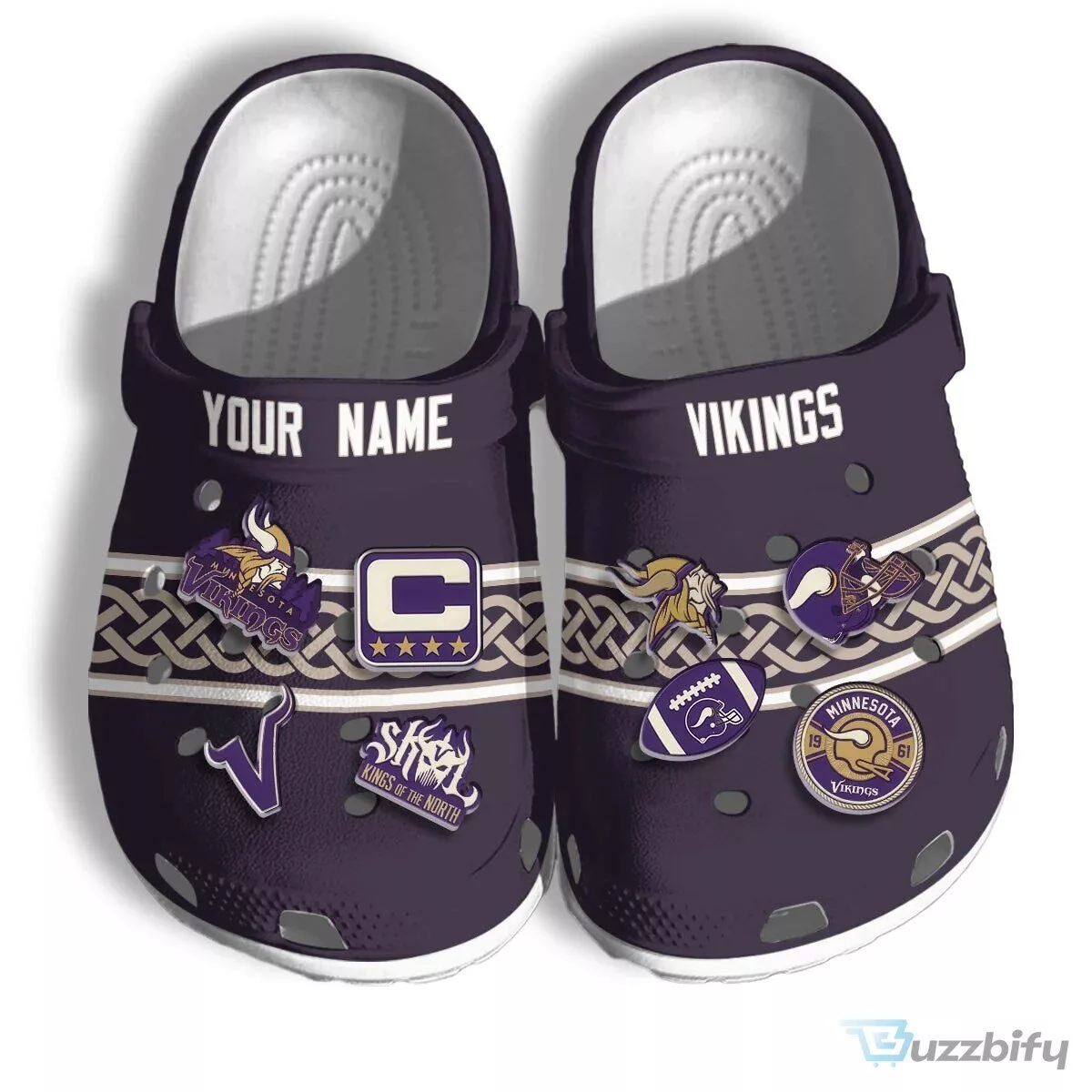 Minnesota Vikings NFL Football Team Custom Clogs