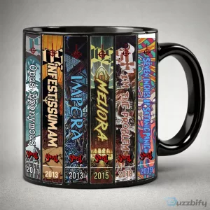 Ghost Band Albums Collection Cassette Tapes Art Black Ceramic Coffee Mug