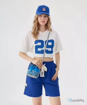 Detroit Lions Floral Blue Drawstring Bucket Bag