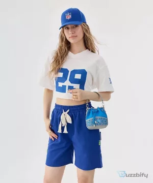 Detroit Lions Floral Blue Drawstring Bucket Bag