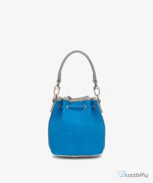 Detroit Lions Floral Blue Drawstring Bucket Bag