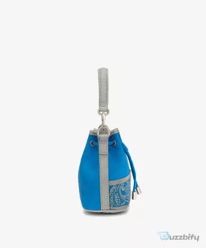 Detroit Lions Floral Blue Drawstring Bucket Bag