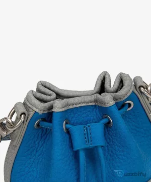 Detroit Lions Floral Blue Drawstring Bucket Bag