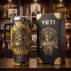 Alpha Phi Alpha 120th Anniversary Black and Gold Tie Dye Yeti Tumbler