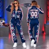 New England Patriots Floral Custom Name And Number Tracksuit