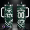 New York Jets Football Team Personalized Name And Number Tumbler