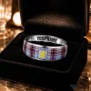 Aston Villa Football Club English Premier League Plaid Custom Name Ring